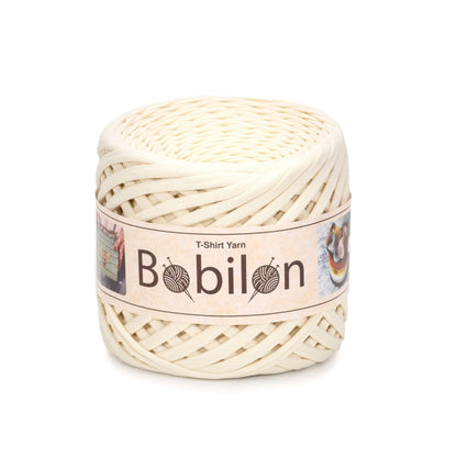 Fettuccia Bobilon Medium 7-9 mm filato T-shirt per borse e cestini – colore vanilla